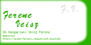 ferenc veisz business card